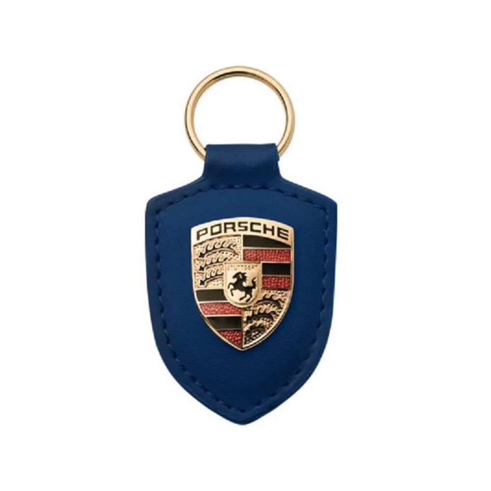 1468 GENUINE Porsche Crest Keyring Blue